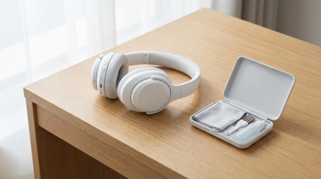 cleaning headphones