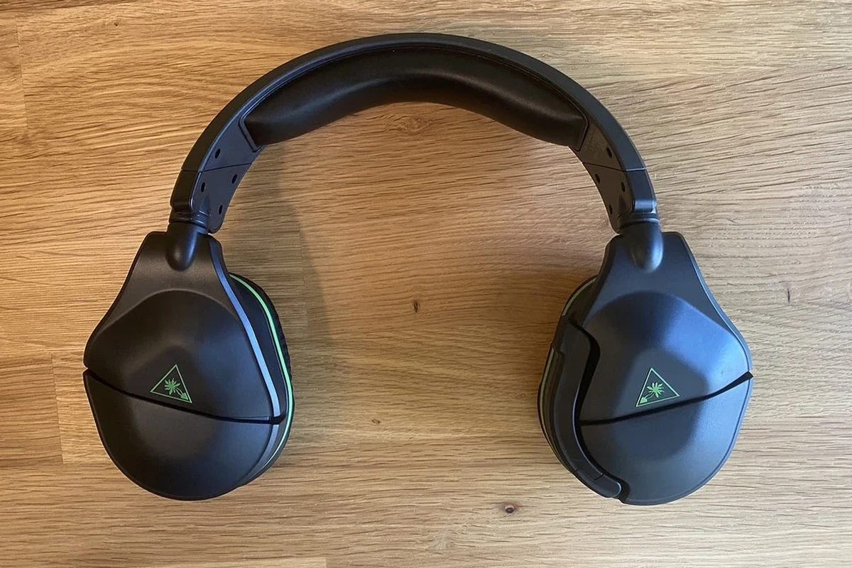 Turtle Beach headset connected to Xbox console with controller and gaming setup