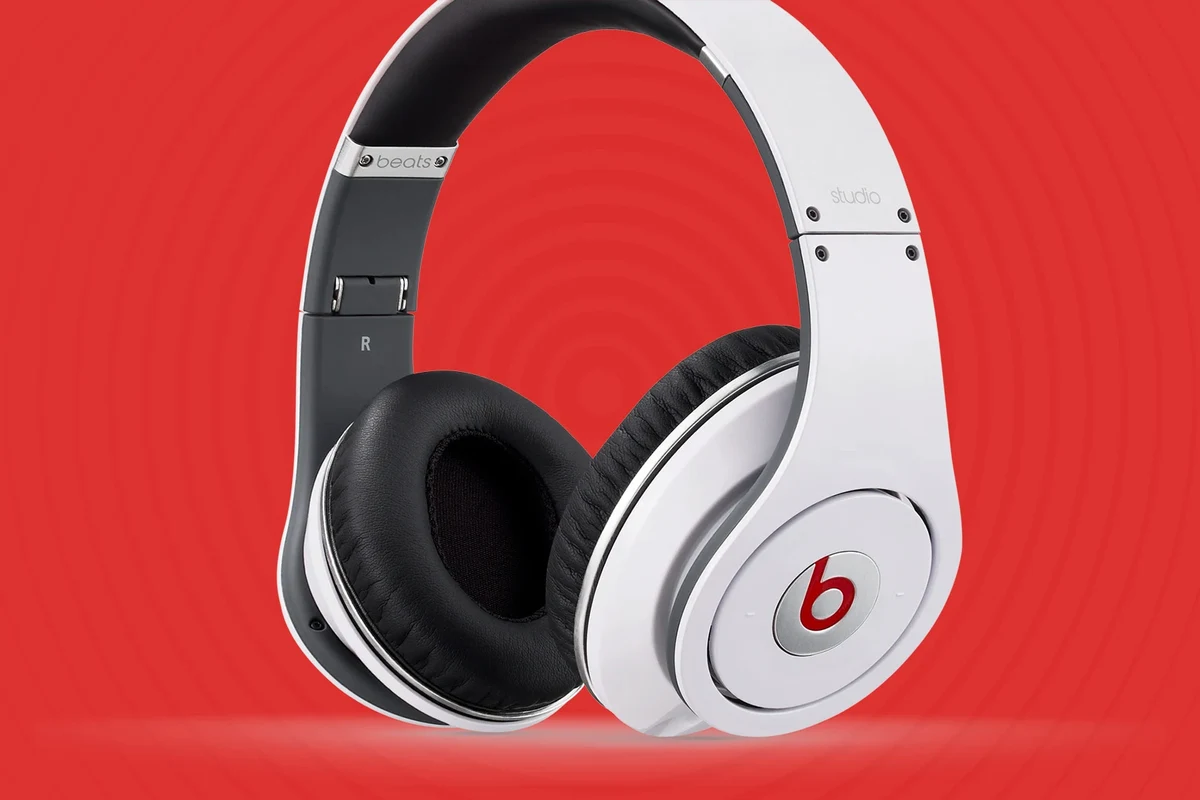 Dr. Dre and Jimmy Iovine inspired Beats headphones on a clean studio-style background