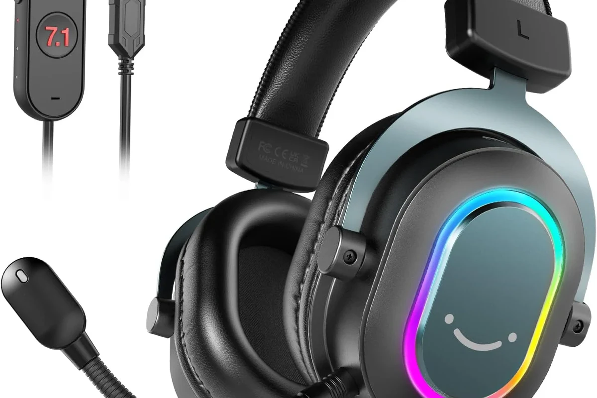 PS5 console with wireless Bluetooth headphones and gaming setup
