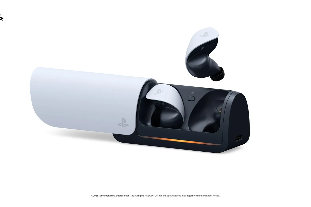 PlayStation Portal with wired and wireless gaming headphones on a desk