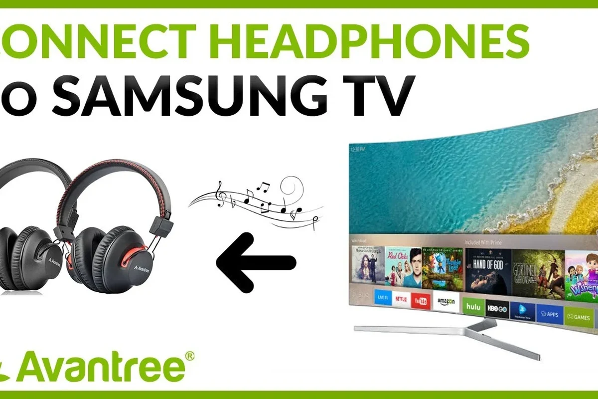 Person connecting wireless headphones to a Samsung TV for private listening