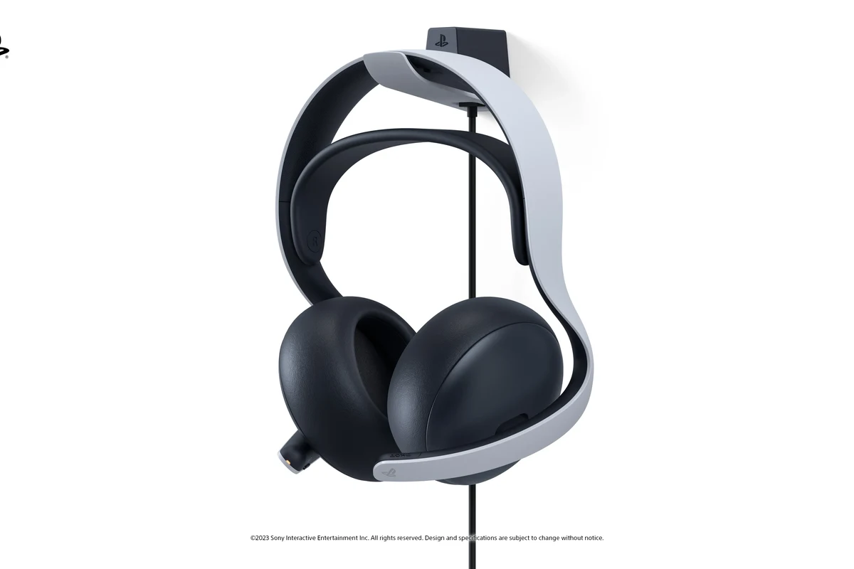 PlayStation Portal gaming device with wireless headphones and USB-C audio setup