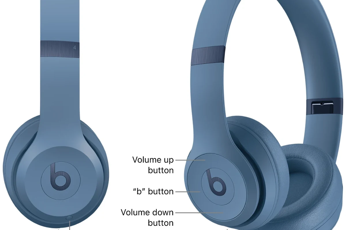 Beats headphones showing left and right side markings on the earcups