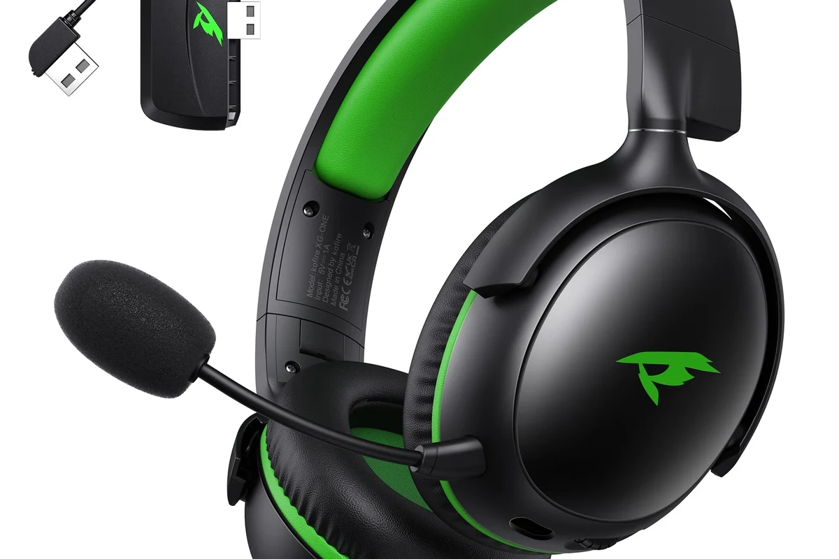 Xbox One controller with wired gaming headphones connected for clear game audio and chat
