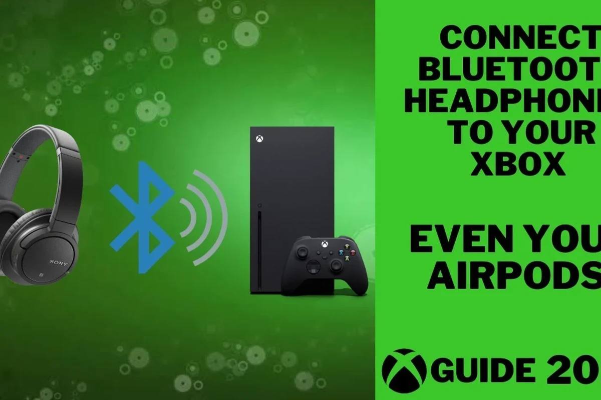 Xbox Series S console with gaming headphones and wireless audio setup on a living room desk