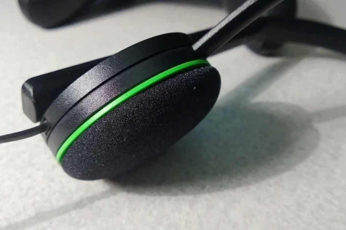 Xbox One gaming headset with microphone on a clean desk setup